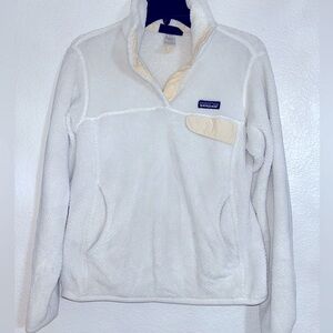 Patagonia white fleece pullover XS